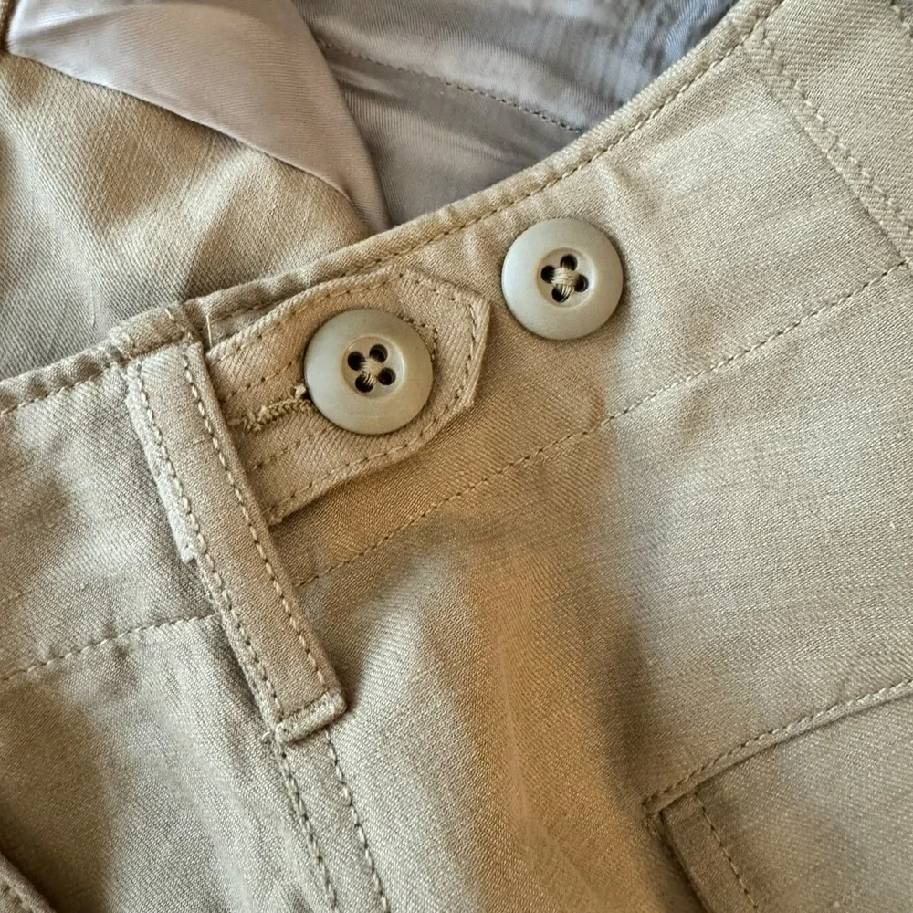 Polo Ralph Lauren Khaki Silk/Linen Blend Cargo Pants NWT 6 - Picture 3 of 10
